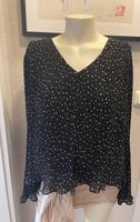 Vila Plissee Bluse Tunika schwarz Dots Punkte Hessen - Offenbach Vorschau
