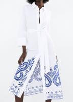 ZARA Hemdblusenkleid GR S 36 Sommerkleid mit Stickerei Hessen - Schöneck Vorschau