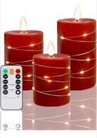 Fanzir Rote LED Kerzen Batteriekerzen mit Lichterketten Sachsen-Anhalt - Magdeburg Vorschau
