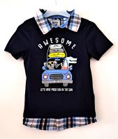 Schones Jungen T-Shirt Gr.128 Blau Hemd Lagen Look Optik Bochum - Bochum-Ost Vorschau