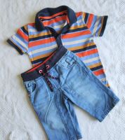 Next Jeans Shorts + Polo-Piqué-Shirt Streifen blau ocker 116 5 6 Bayern - Bayreuth Vorschau