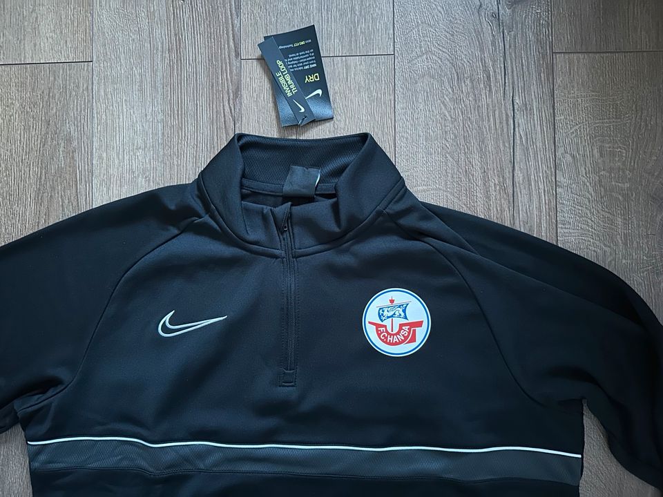 Hansa Rostock Nike Training Pullover Team Trainer NEU Gr L Trikot in Horneburg