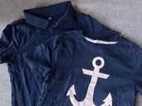 2x maritime H&M T-Shirts (Anker)/Poloshirt dunkelblau 134/140 Pankow - Prenzlauer Berg Vorschau