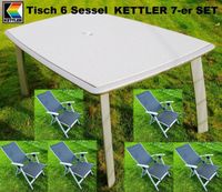 KETTLER 7- er SET 6 MULTIFUNKTIONSSESSEL EASY SILBER + TISCH NEU Schleswig-Holstein - Schleswig Vorschau