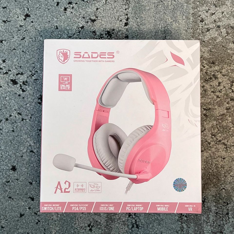 in eBay SADES Edition Kopfhörer Kleinanzeigen Angel kaufen Lautsprecher A2 & - Grüna | (Sachsen) ist jetzt Sachsen 3,5mm | rosa gebraucht Gaming-Headset Kleinanzeigen