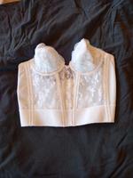 Corsage weiß Spitze 75 B Glitzerstein Retro Triumph Vintage Hessen - Breuna Vorschau
