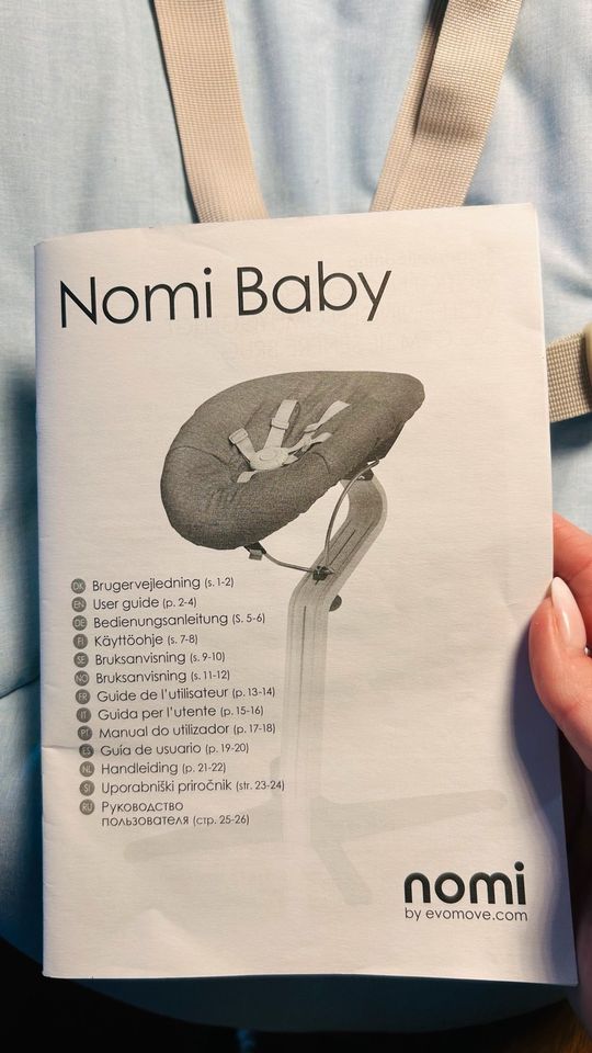 Stokke Nomi Baby Wippe Newborn Aufsatz Blau in Köln