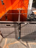 Gartenmöbel Lounge-Set – Rattan, Würfel-Form mit Hockern Saarland - Illingen Vorschau