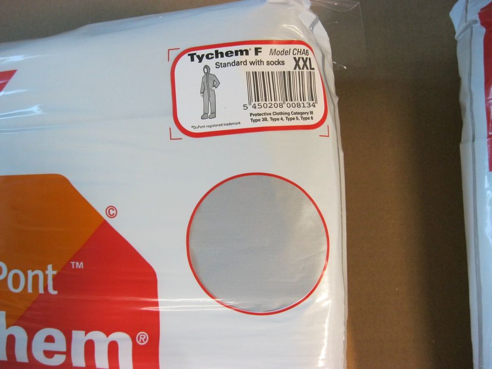 3x Schutzoverall DuPont Tychem F CHA6 Typ3B 4 5 6 XXL Schutzanzug in Sundhagen