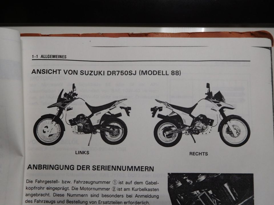 Suzuki DR 750S (DR Big) Wartungsanleitung Werkstatthandbuch in Isernhagen