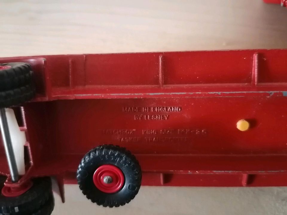 Lesley Matchbox King Size K-20 Ford Tractor Tasker Transporter in Hornhausen