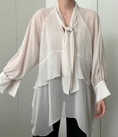 Bluse/ Kleid von Zara | Greige/ Weiß/ Beige | Größe M Berlin - Marzahn Vorschau