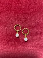 Gold hängende Perlen Ohrringe hoops Thüringen - Heilbad Heiligenstadt Vorschau