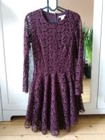 H&M Kleid 34Langarm spitze Pflaume lila aubergine Reißverschluss Niedersachsen - Osnabrück Vorschau