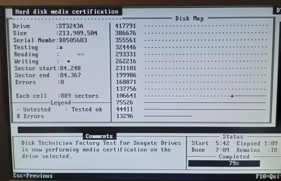 Seagate ST3243A 214 MB IDE/AT Retro Festplatte getestet in Lohmar