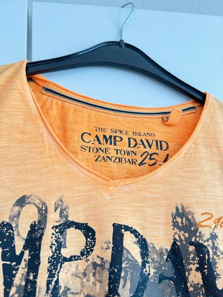 NEU Camp David T Shirt Gr.XL orange V-Ausschnitt in Salzkotten