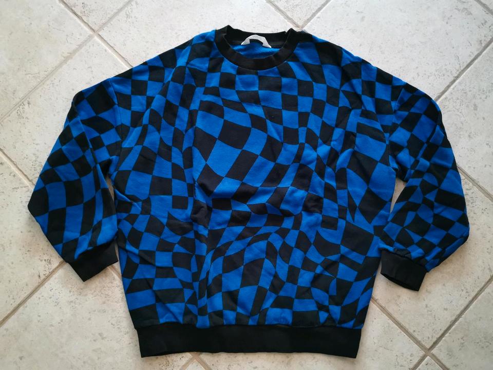 Sweatshirt Pulli H&M blau schwarz in Gr. 146 152 für 4,00€ in Frohburg