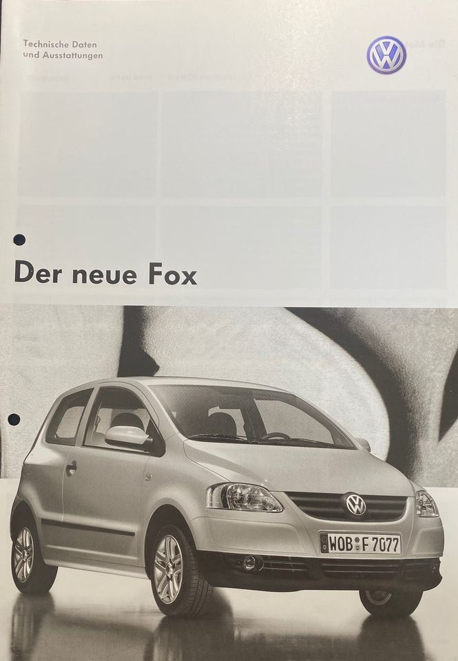 VW Fox Prospekt-Konvolut 2005 in Bienenbüttel