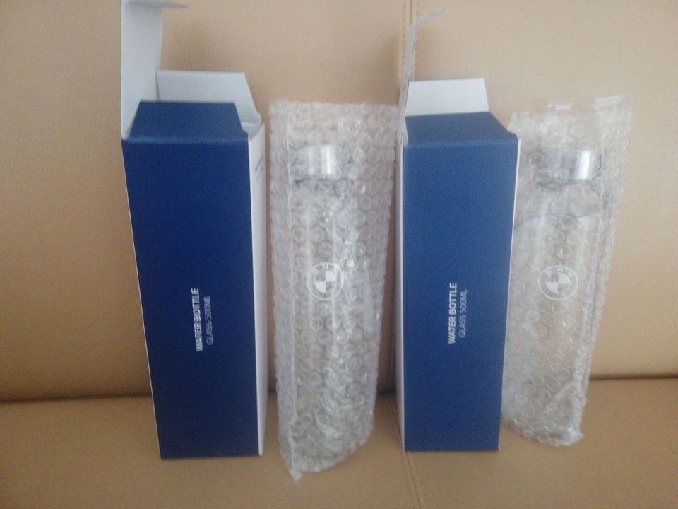 2 BMW  Sylt  Watter Bottle of Glas, 500ML, NEU in Menden