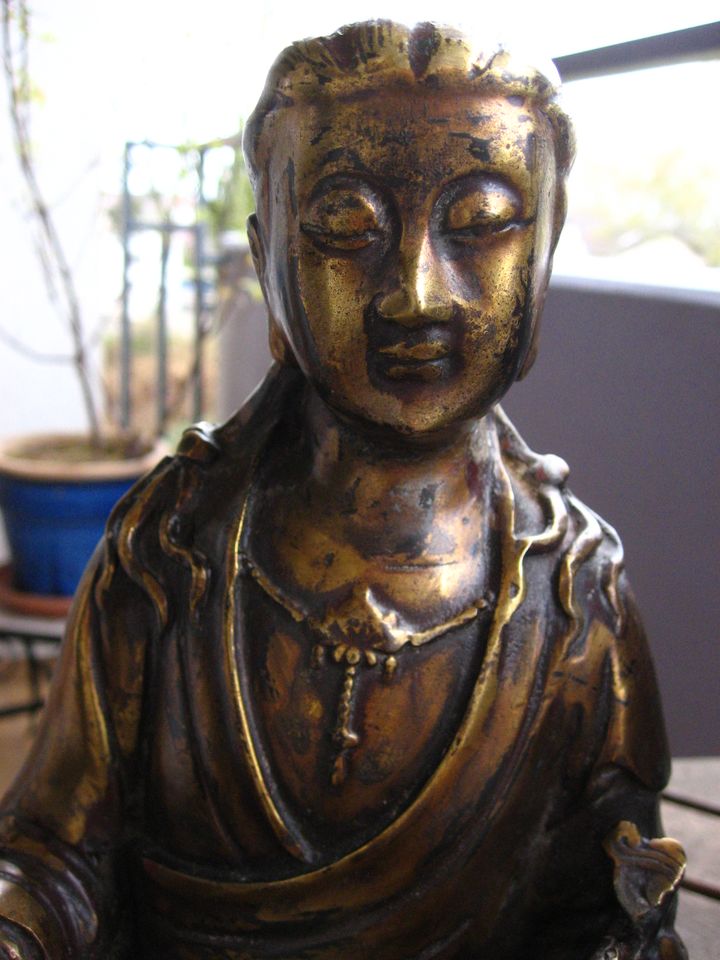 Asiatika - Antiker China Bronze Buddha in Offenburg