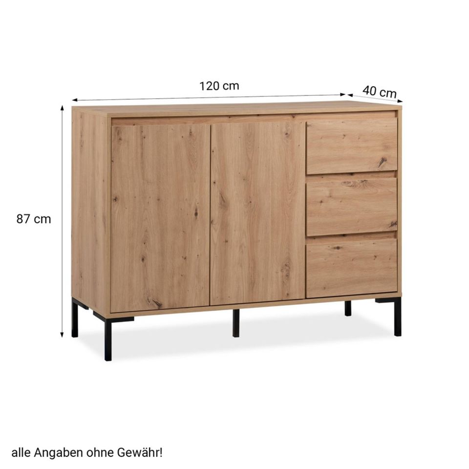 Kommode Sideboard Schrank Highboard Anrichte Natur NEU 223-Ma in Wiesbaden