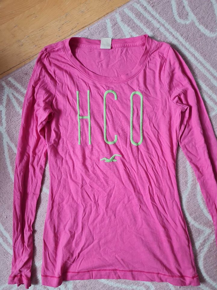 Hollister M 36/38 usa Shirt langarm pink grün top in Dießen