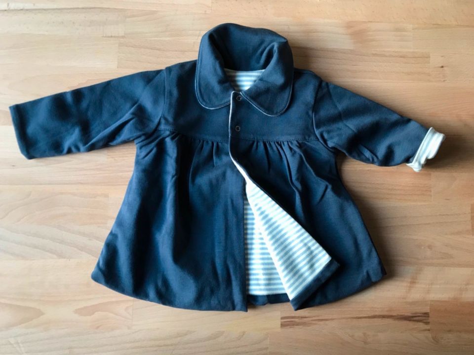 KBK Jacke gefüttert 100% Organic cotton / kbA Baumwolle blau NEU in München