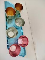 DDR Aluminium Becher bunte Retro Farben mit Tablett, für Schnaps Rheinland-Pfalz - Speyer Vorschau