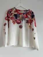 Only Bluse mit Reißverschluss weiß mit Blumen - Gr. 36 Niedersachsen - Hameln Vorschau