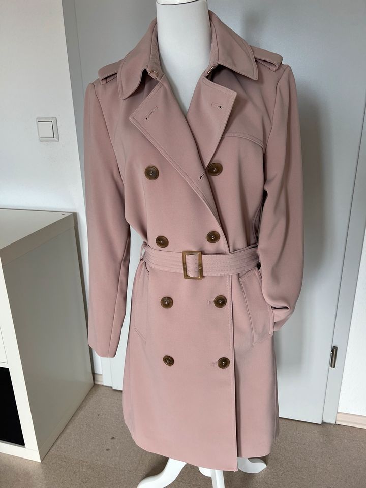 H&M Trenchcoat altrosa rosa rose Mantel 38 neu in Ehningen