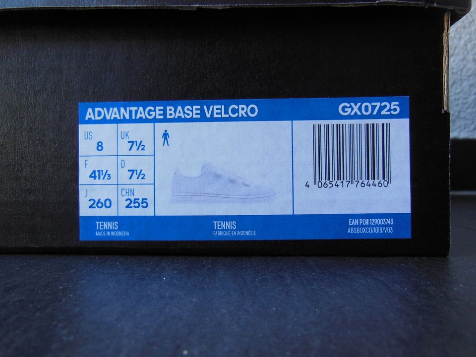 OVP Adidas Advantage Base Velcro Klett Sneaker weiss in Wiesbaden