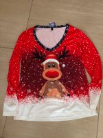 Hekka Weihnacht Shirt Pullover Langarmshirt rot Rentier M L neu Sachsen-Anhalt - Bitterfeld Vorschau