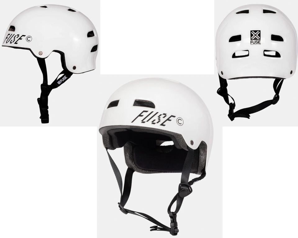 Fuse Alpha Helm Glossy White Fahrradhelm Skaterhelm BMX 56-58cm in Köln