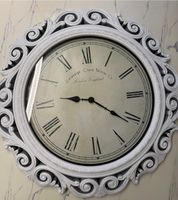 Wanduhr 60 cm Uhrwerk defekt! weiß Ornamente shabby chic vintage Nordrhein-Westfalen - Willich Vorschau