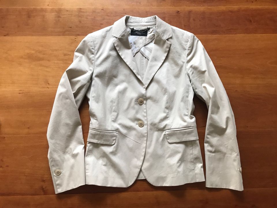 Max Mara Weekend Blazer, Gr. 40, beige, Baumwolle / Elastan in Flintsbach am Inn