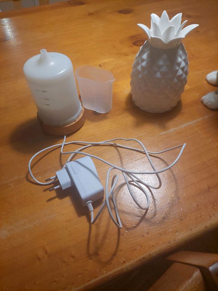 Aroma Diffuser,  Ananas, Luftbefeuchter, bunt beleuchtet, Keramik in Speyer