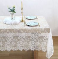 Spitzen Tischdecke Spitze WEIß mit Rosen Muster 150x300 cm Shabby Niedersachsen - Vechelde Vorschau