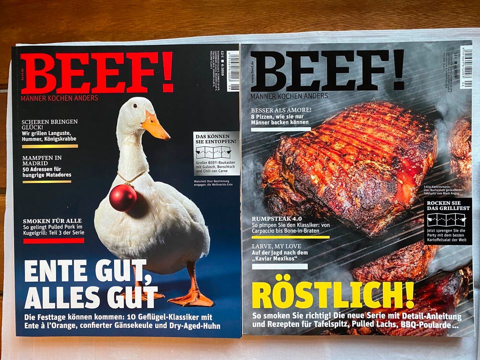 7 x Beef! Zeitschrift Hefte 2/2019 - 2/2020 grillen Grill Rezepte in Sommerach