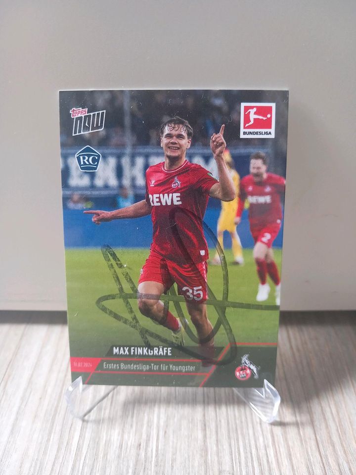Topps Now Max Finkgräfe Bundesliga Rookie Autogramm signiert in Brilon