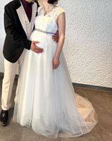 Brautkleid mit Schleppe Tüll auch als umstandsbrautkleid nutzbar Bayern - Freilassing Vorschau
