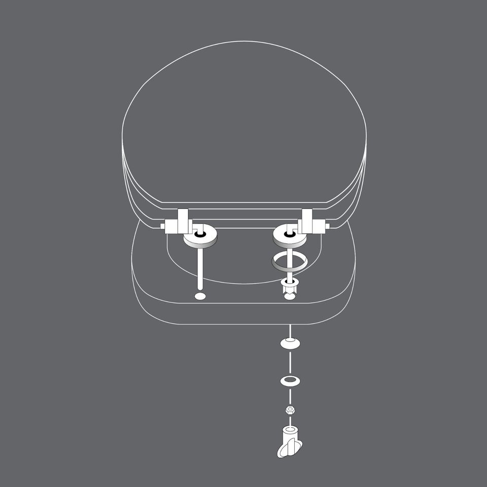 MDF WC Sitz Deckel "Bubble" Metallscharniere Toilette WC-Brille in Neumünster
