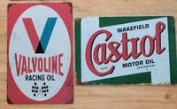 2 Blechschilder - Castrol Motor Oil & Valvoline Racing Oil Baden-Württemberg - Mannheim Vorschau