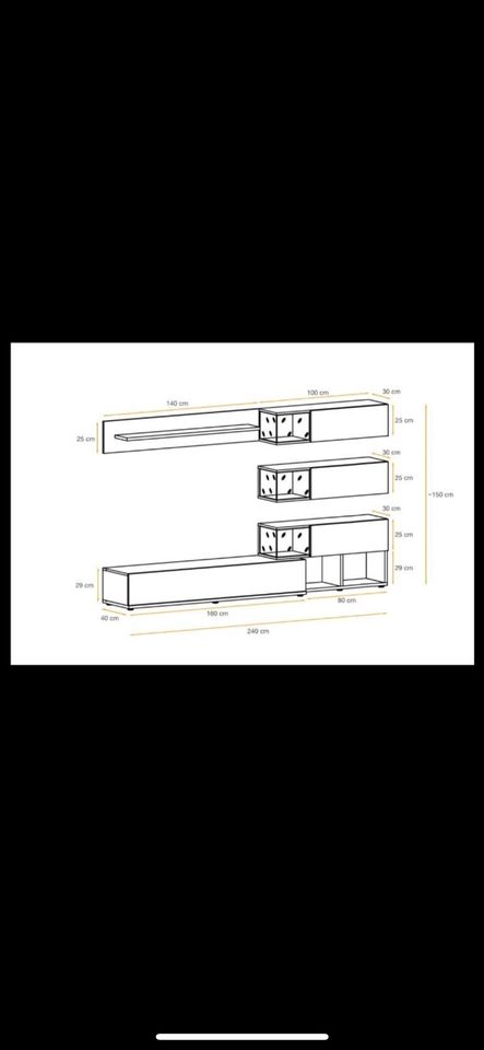 Wohnwand / Fernsehwand / Lowboard in Gräfelfing