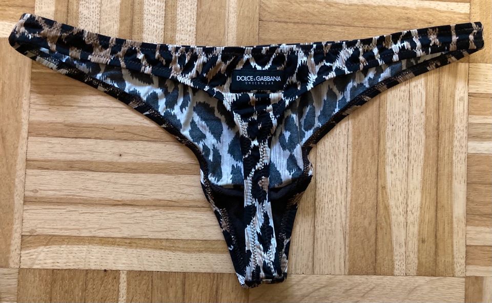 BH + 2x Tanga Slips - D&G - Leopardenmuster - 85D - ungetragen in Hamburg