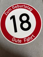 Metallschild zum 18.Geburtstag und „Gute Fahrt“ Hessen - Hattersheim am Main Vorschau