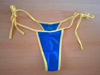 NEU: Blau gelbes Bikini Unterteil zum Binden Größe L Baden-Württemberg - Bühl Vorschau