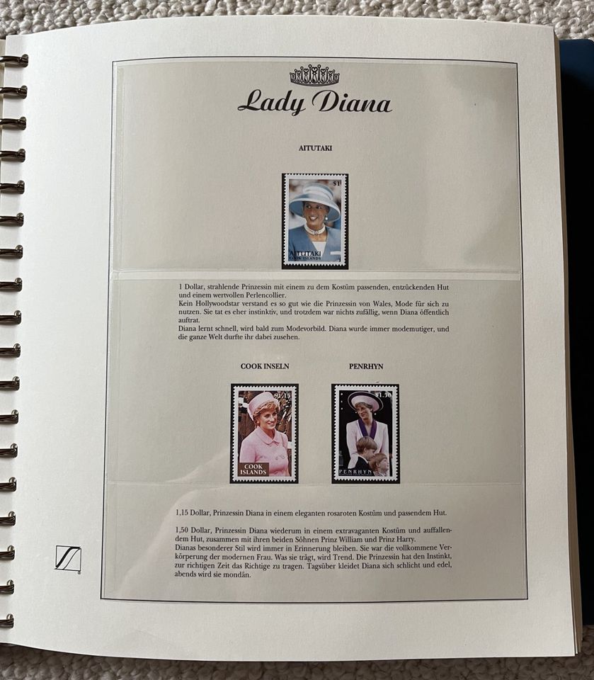 Briefmarken - Album - Lady Diana - Lady Di- Briefmarkenalbum 100S in Bremen