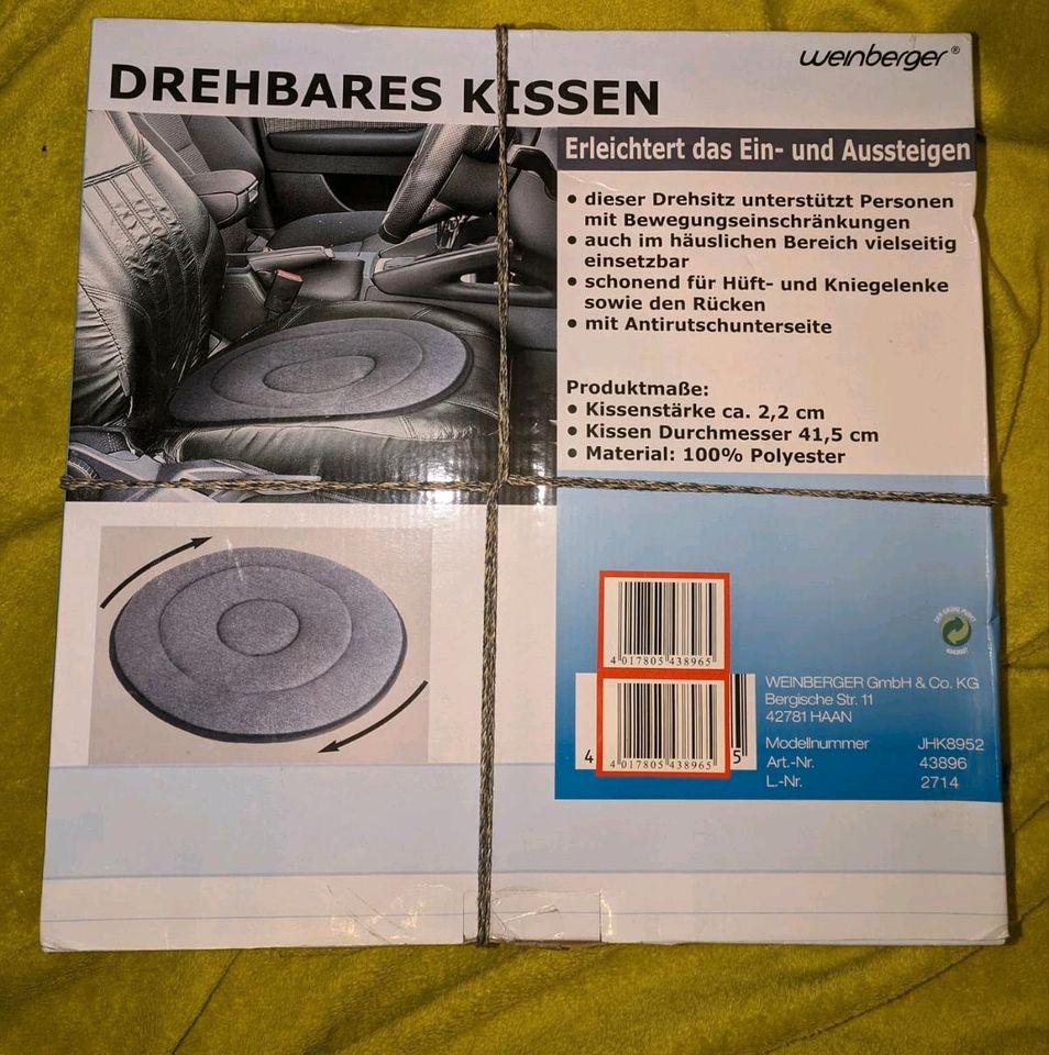 2× Drehbares Sitzkissen Weinberger NEU in Sondershausen