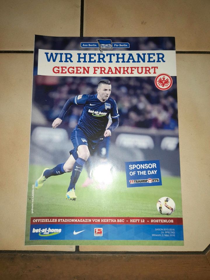 Spielinformation Hertha vs.Frankfurt 02.03.2016 in Berlin