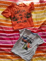 Größe 104 T-Shirts 2 Kurzarmshirts Dinos orange grau Jungen Nordrhein-Westfalen - Bottrop Vorschau